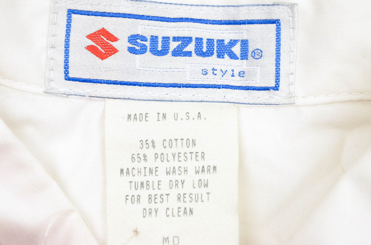 New OEM Suzuki Team Suzuki Racing Medium White Button Shirt NOS