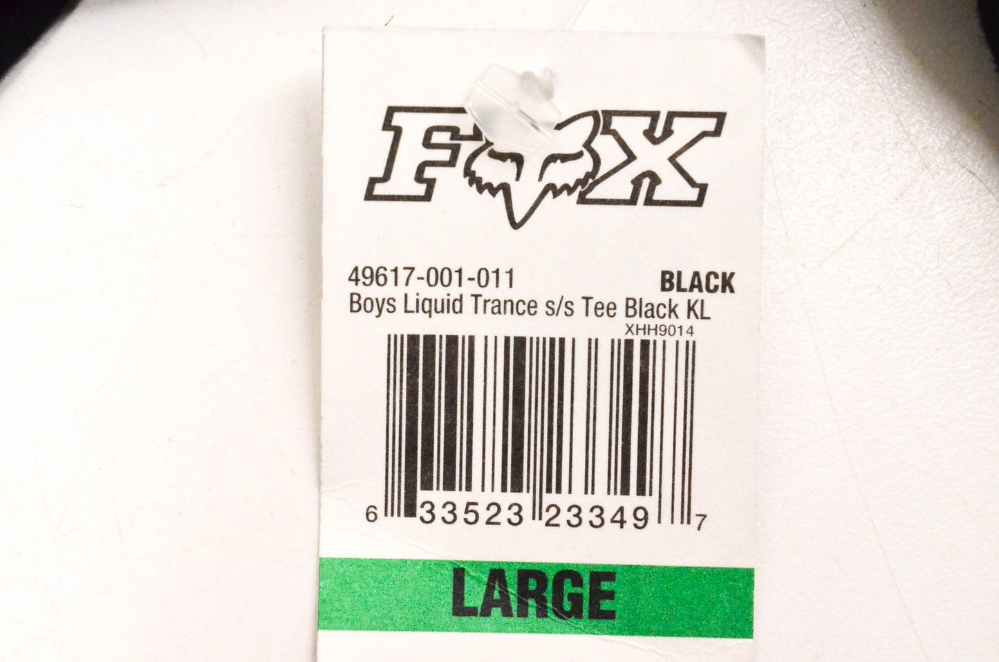 Fox 49617-001-011 Boy's Liquid Trance Short Sleeve Large Black Tee Shirt NOS