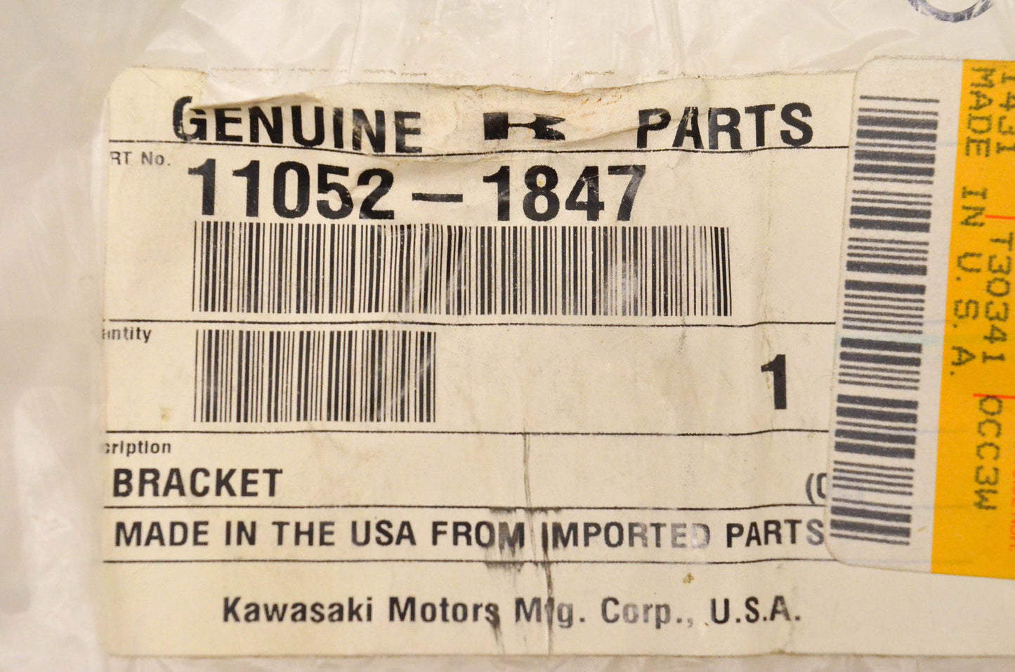 New OEM Kawasaki 11052-1847 Electric Bracket NOS