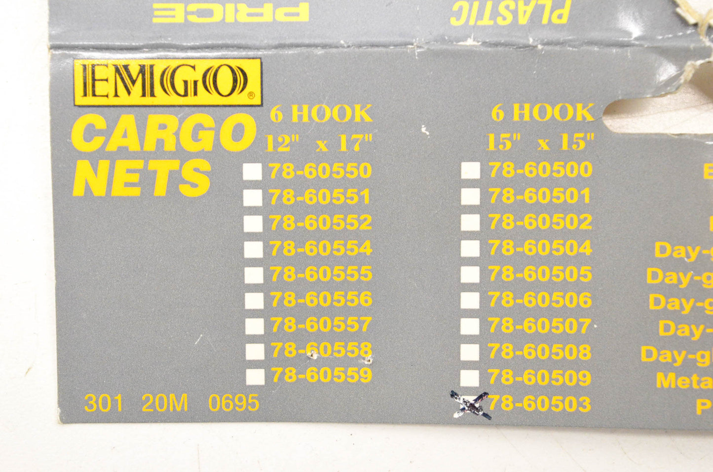 Emgo 78-60503 Purple Cargo Net NOS