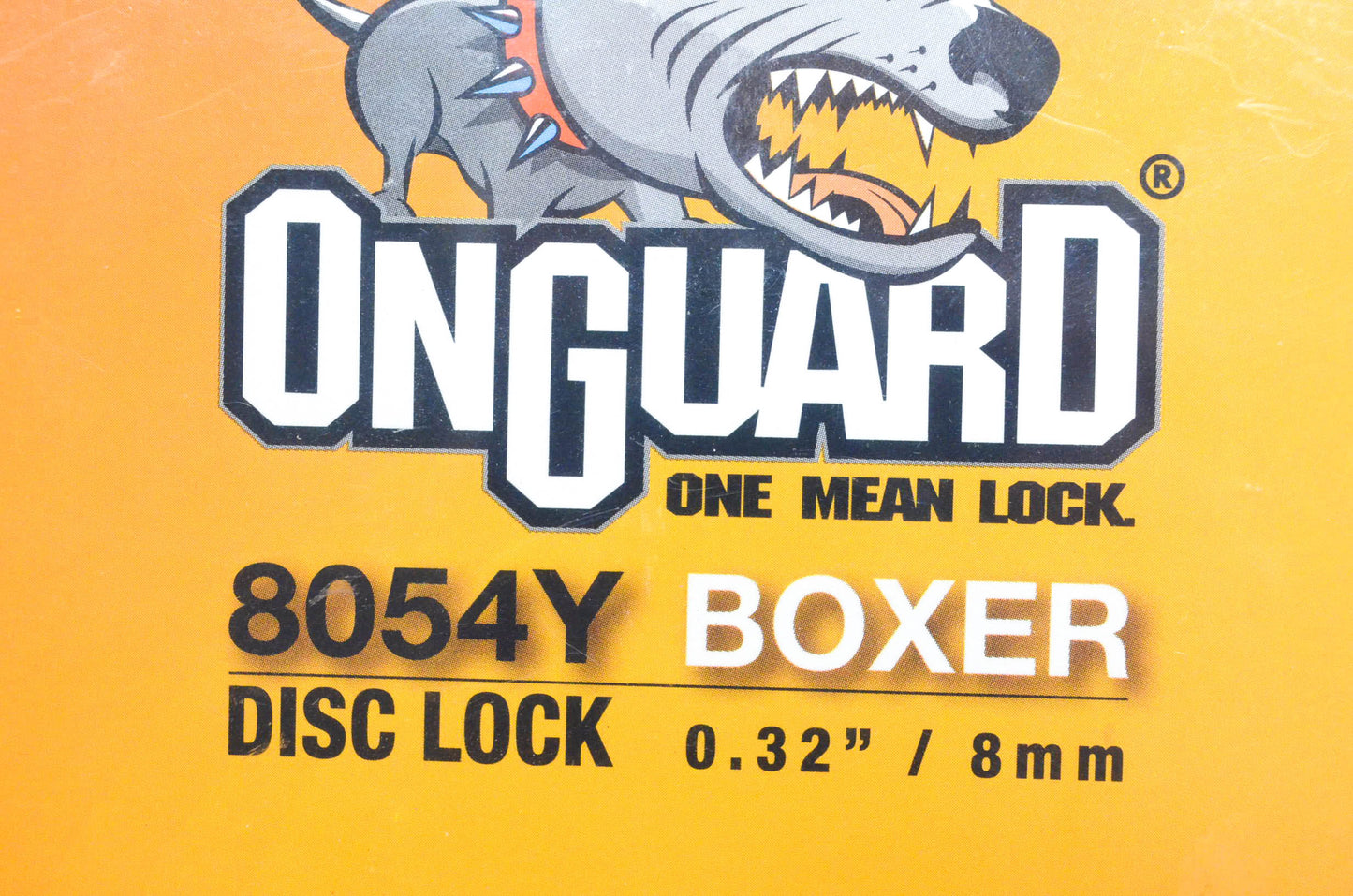 Onguard 8054Y, 53-8054Y Boxer Series Yellow Disc Lock NOS