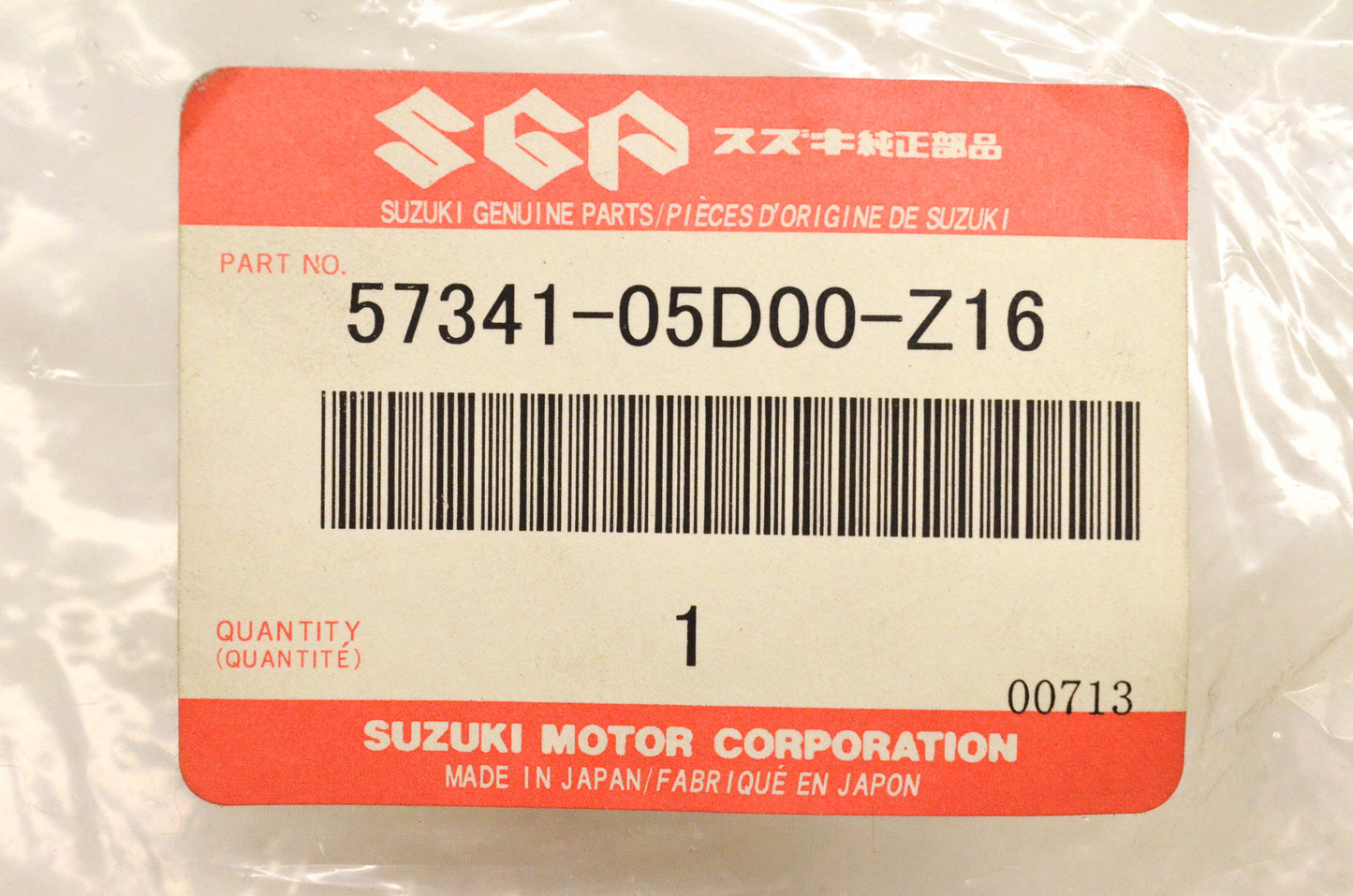 New OEM Suzuki 57341-05D00-Z16 Right Knuckle Violet Handguard NOS