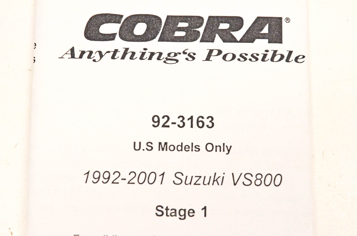 Cobra 92-3163 Jet Kit NOS