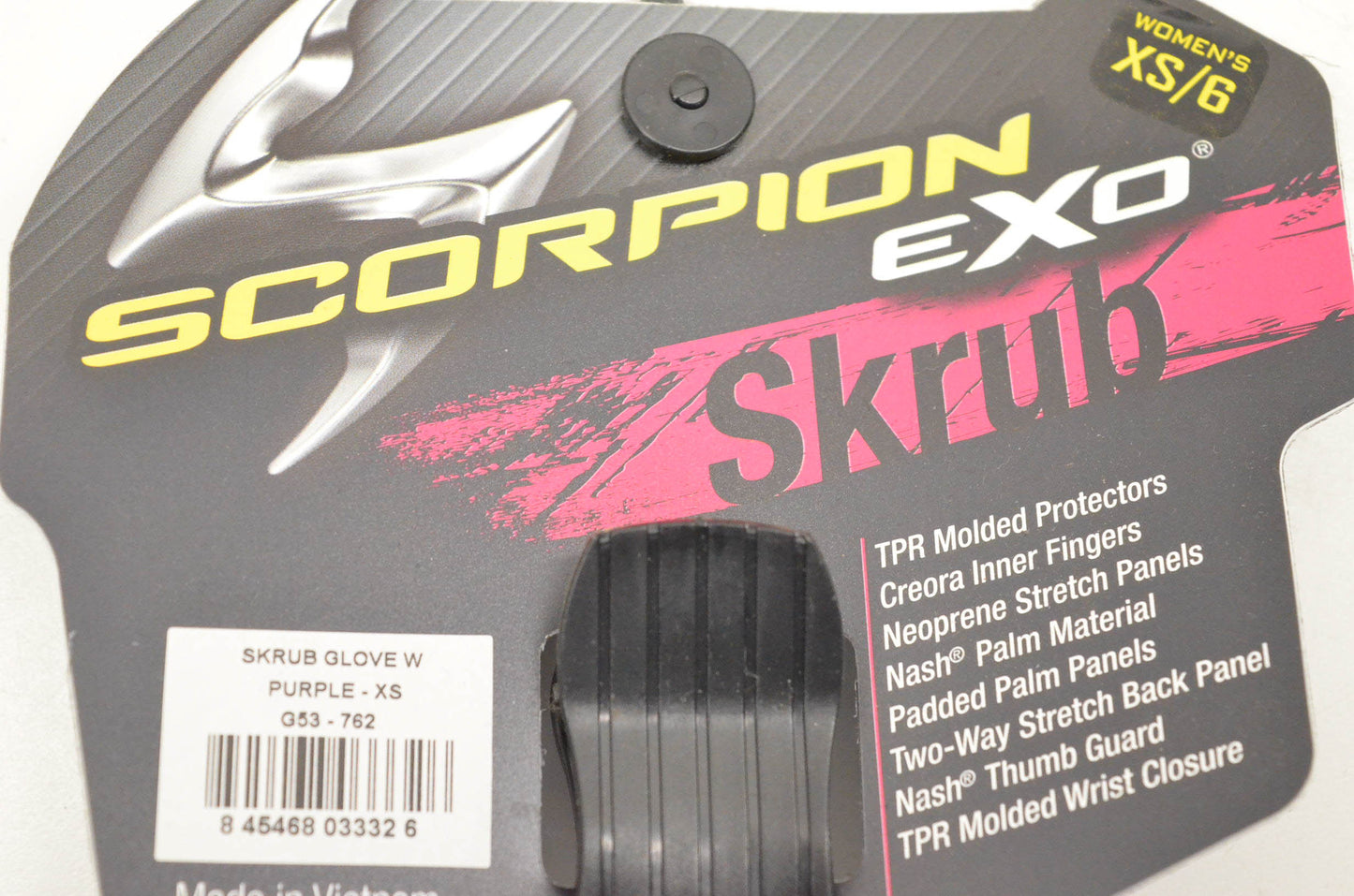 Scorpion G53-762 Skrub Women's Purple XSmall Gloves NOS