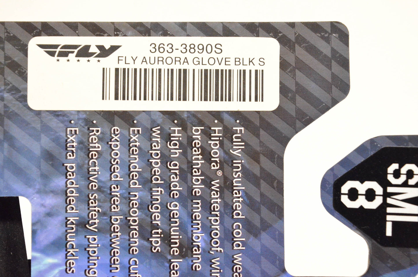 Fly 363-3890S Aurora Medium Black Gloves NOS