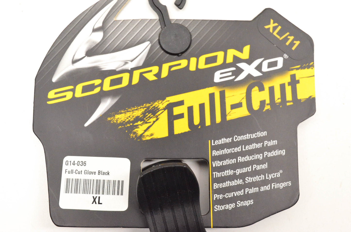 Scorpion G14-036 Exo Full Cut XLarge Black Gloves NOS