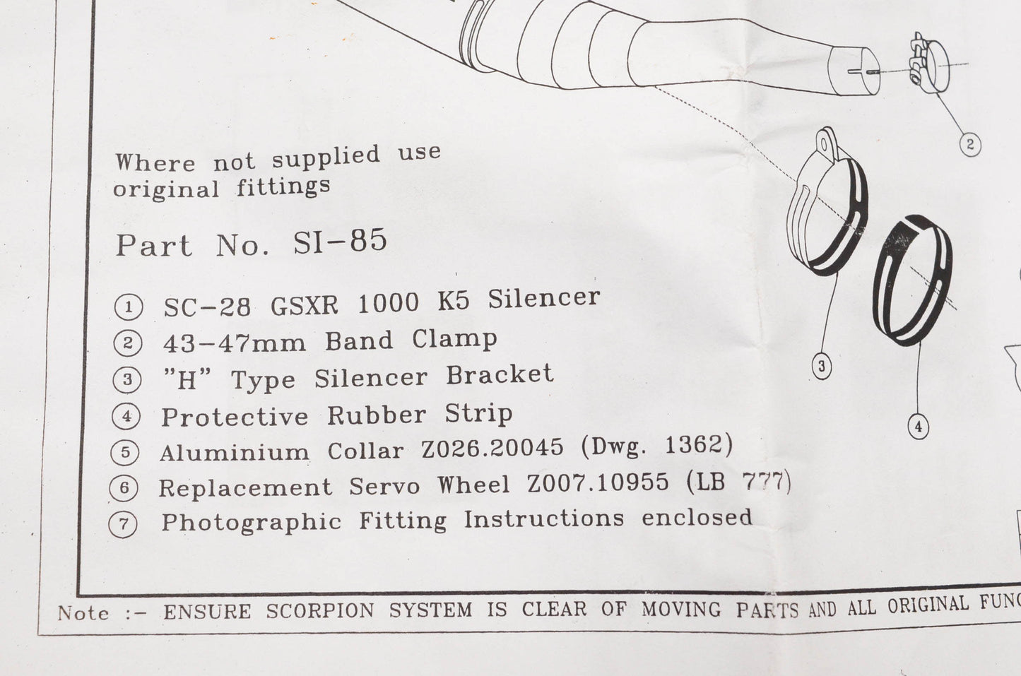 Scorpion SI-85 SC-28 Silencer NOS