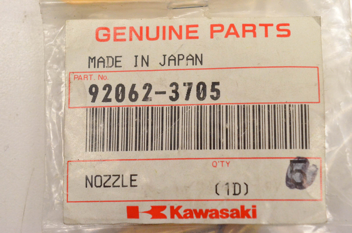 New OEM Kawasaki 92062-3705 Nozzle NOS