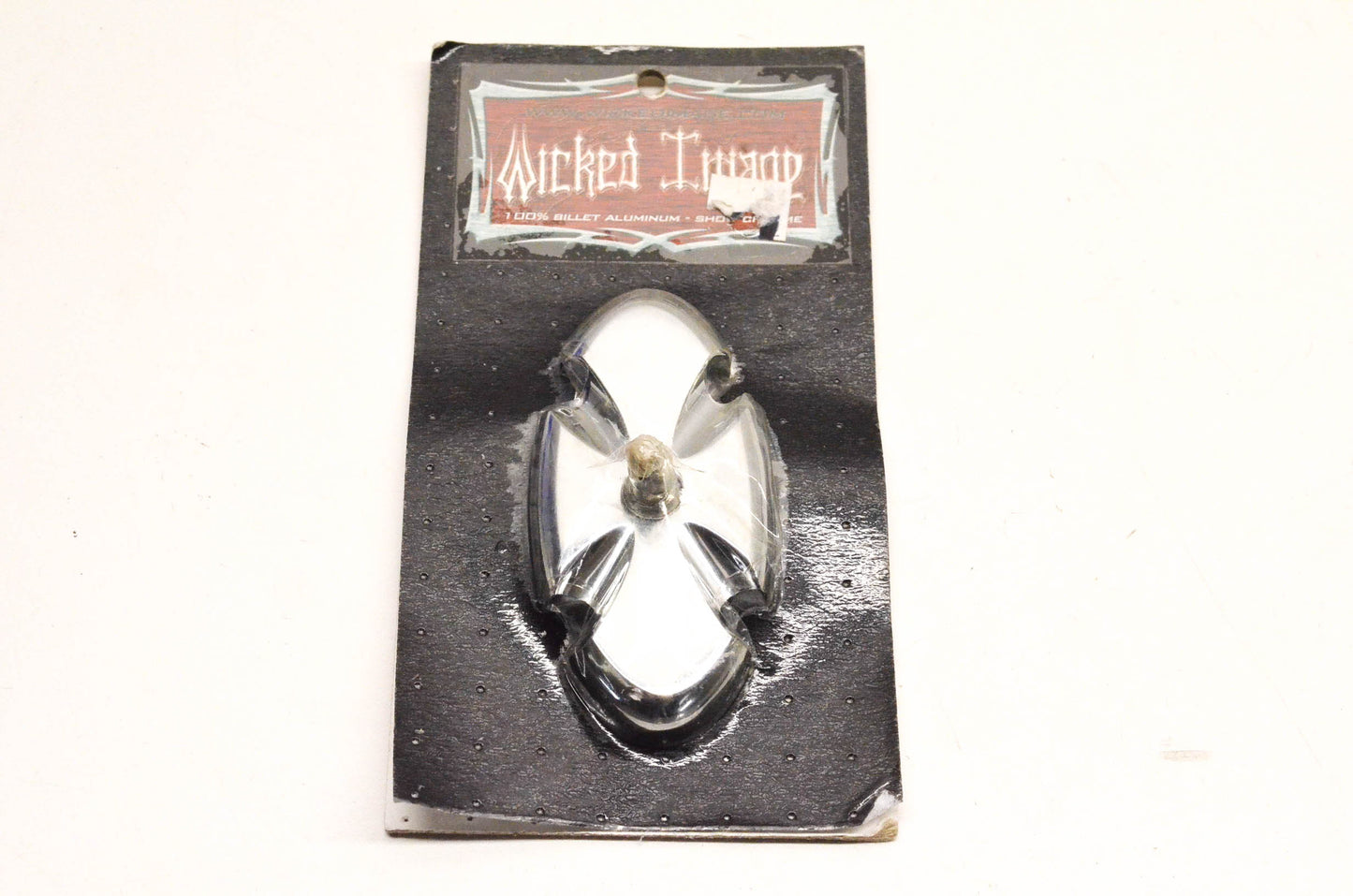 Wicked Image Chrome Billet Screw On Mirror NOS