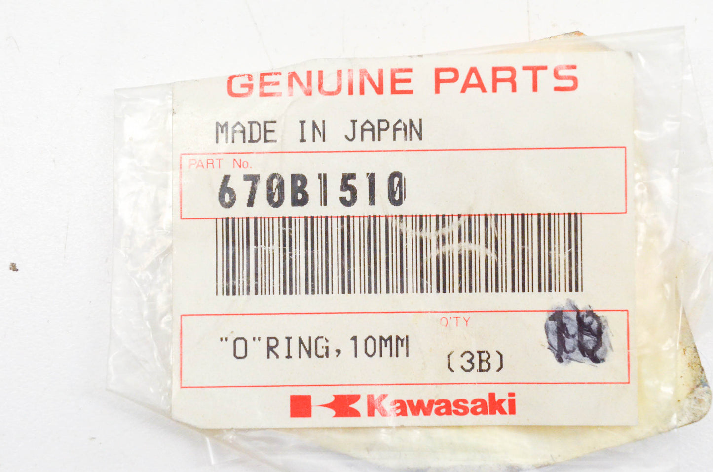 New OEM Kawasaki 670B1510 O Ring Qty 3 NOS