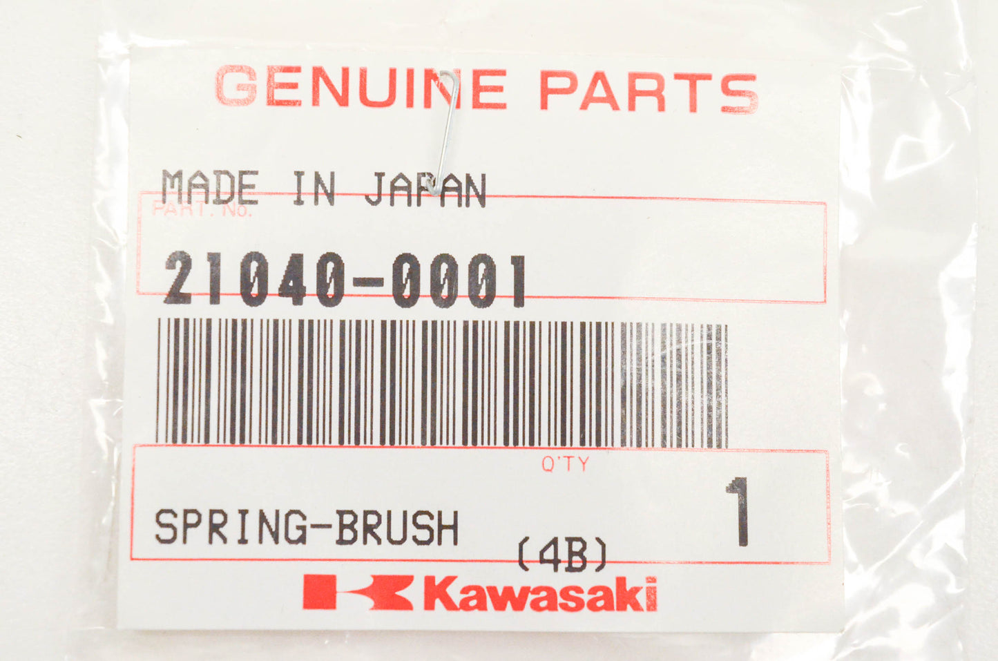 New OEM Kawasaki 21040-0001 Brush Spring NOS