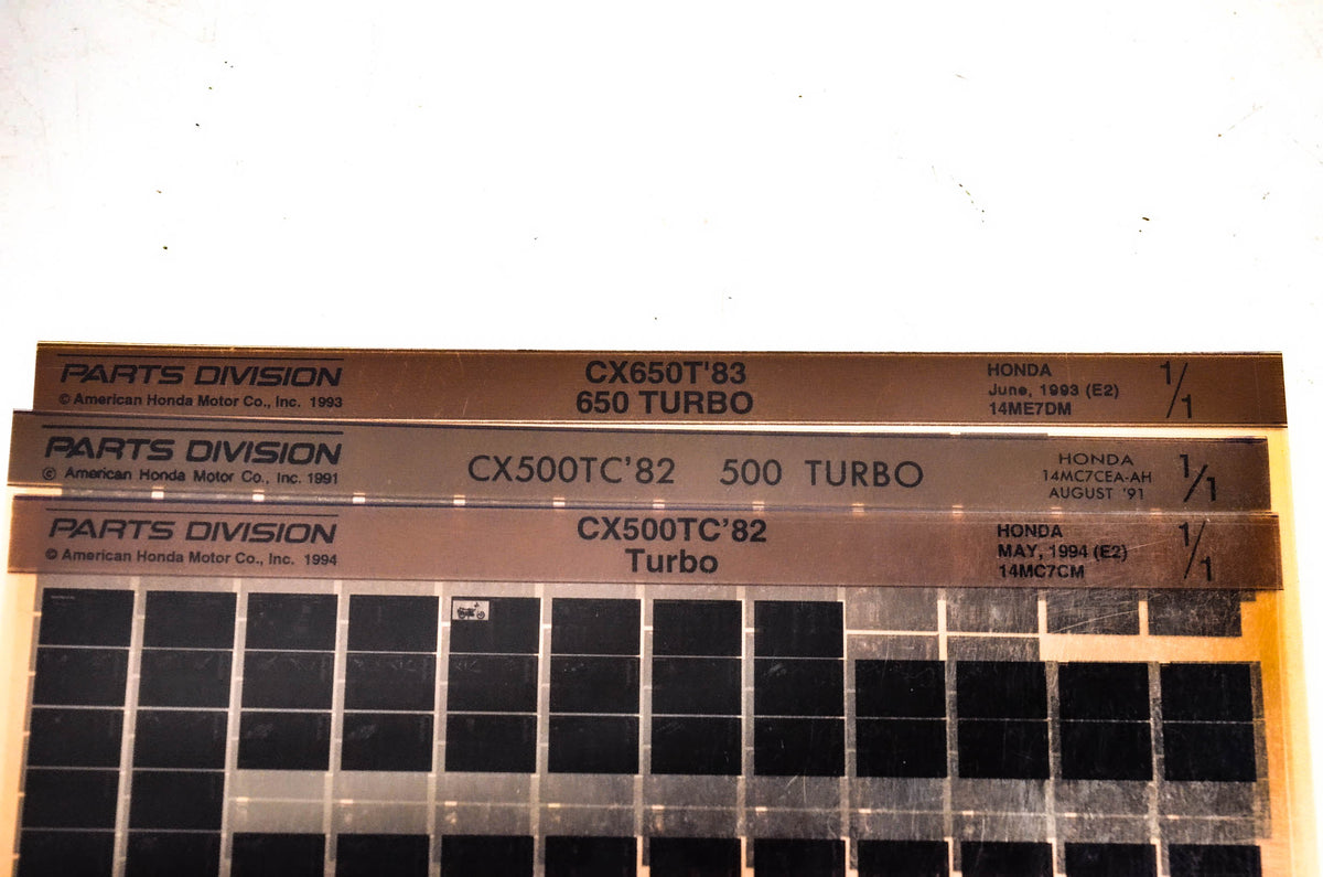 OEM Honda 14ME7DM CX650T CX500TC Microfiche Lot Of 3