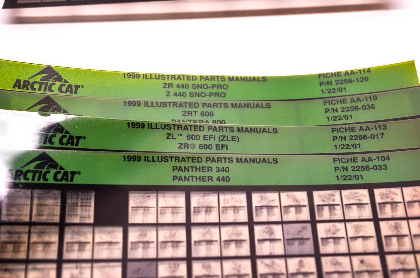 OEM Arctic Cat 1997-1998 Microfiche Lot Of 54