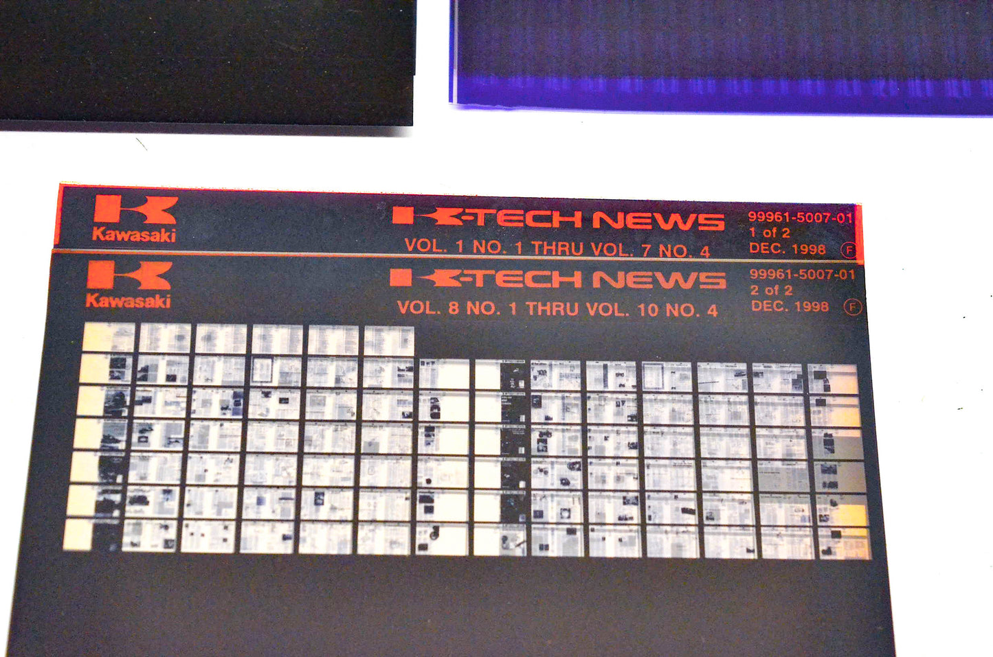 OEM Kawasaki Bulletin Warranty Ktech News Microfiches Lot Of 37