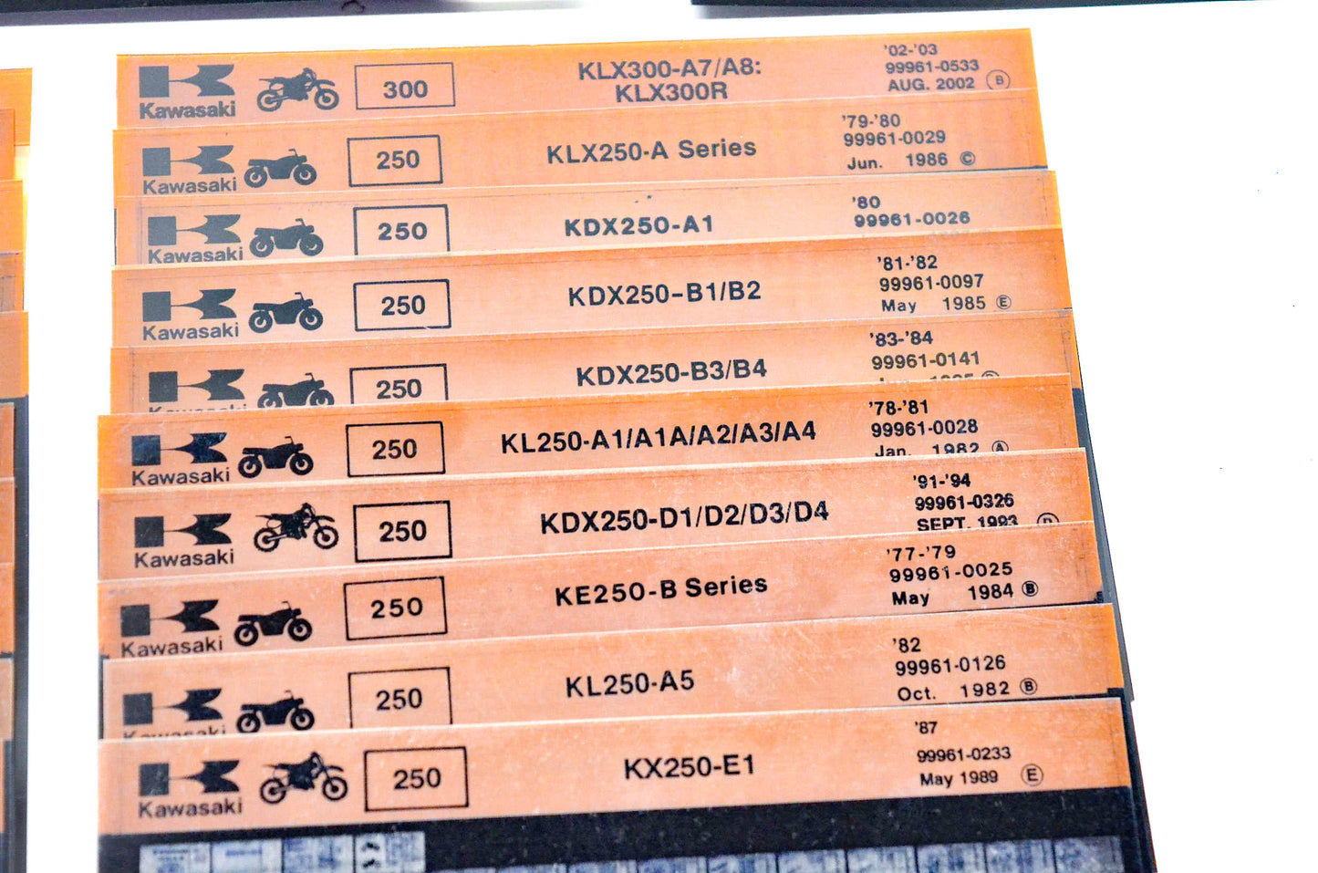 OEM Kawasaki Microfiche Lot Of 50