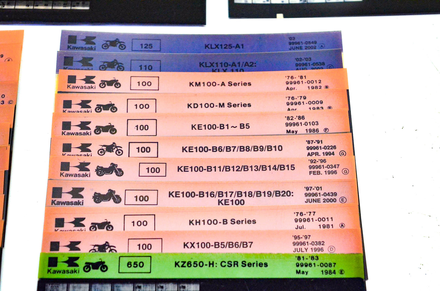 OEM Kawasaki Microfiche Lot Of 55