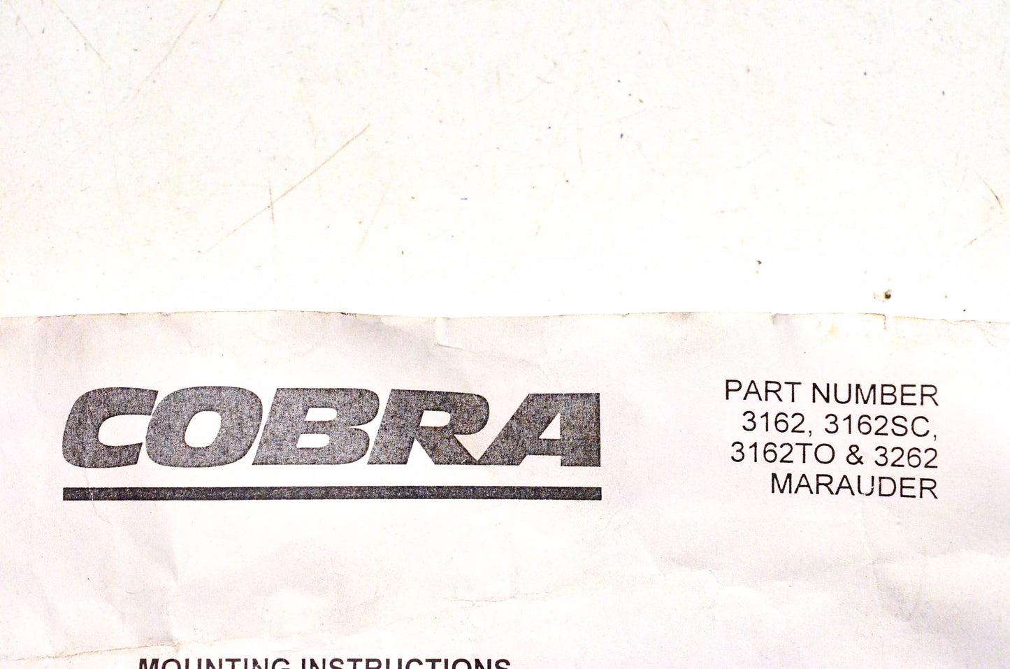 Cobra 3162, 3162SC, 3262 Muffler Heat Shield Kit NOS