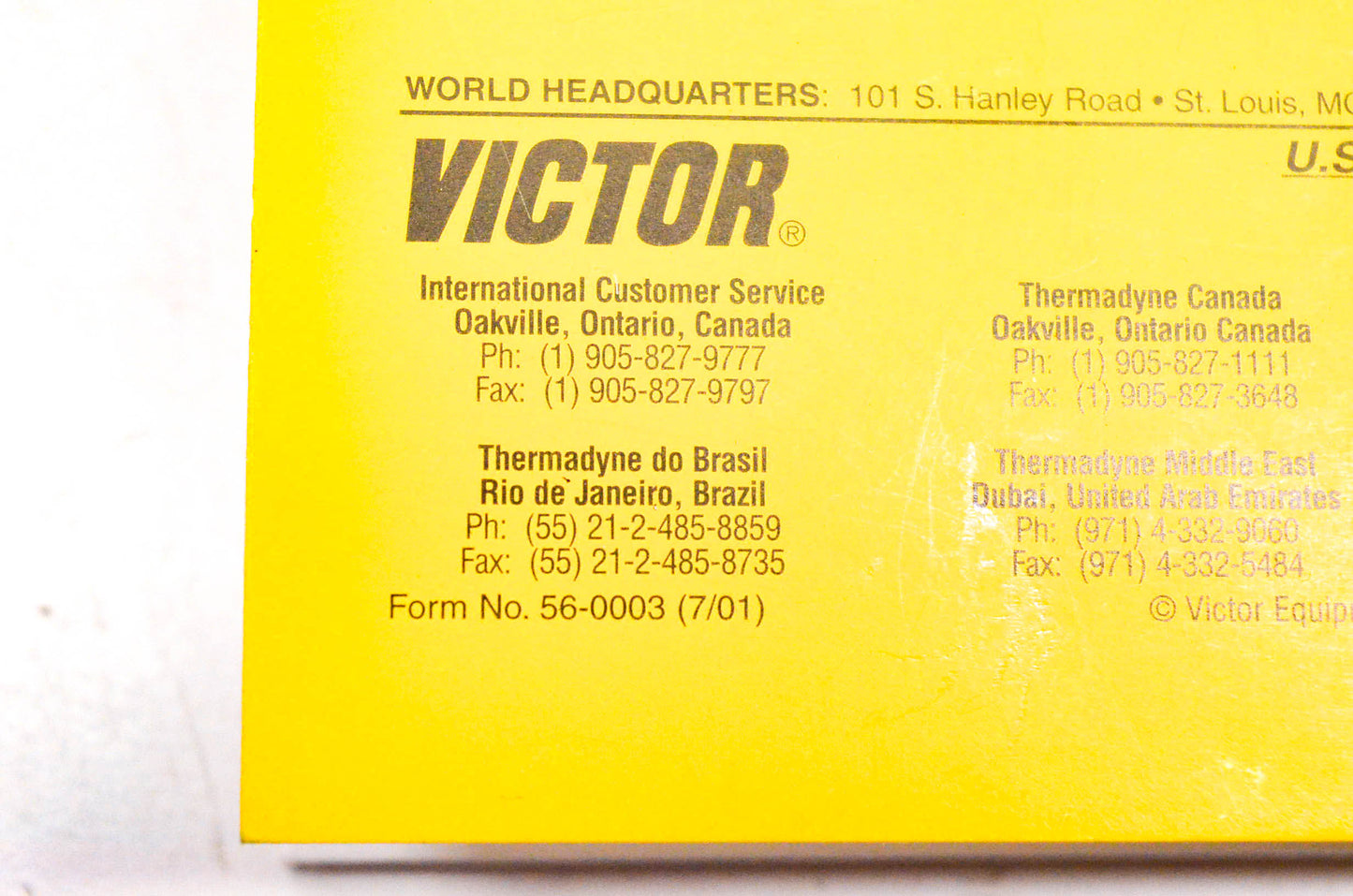 Victor 56-0003 Oxy Fuel Welding Cutting Heating Guide NOS