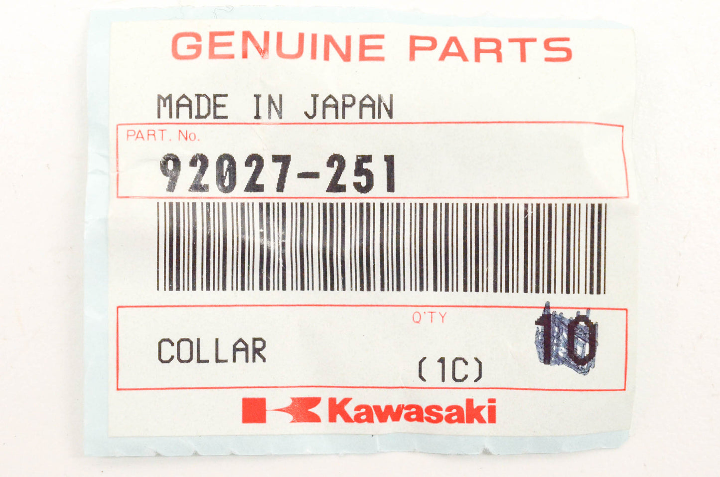 New OEM Kawasaki 92027-251 Collar NOS