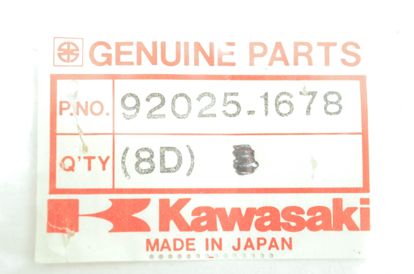 New OEM Kawasaki 92025-1678 Shim NOS
