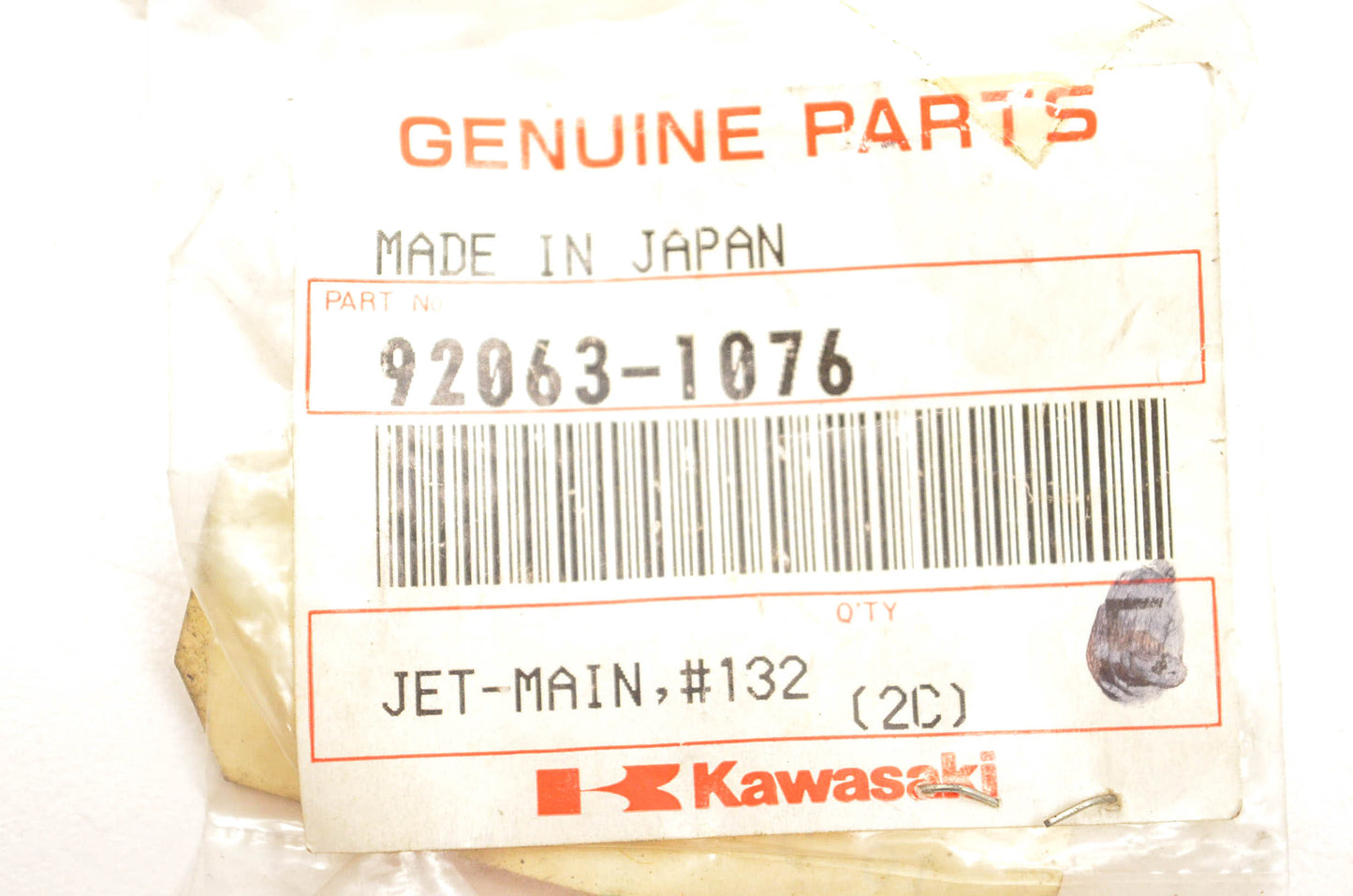 New OEM Kawasaki 92063-1076 Main Jet NOS