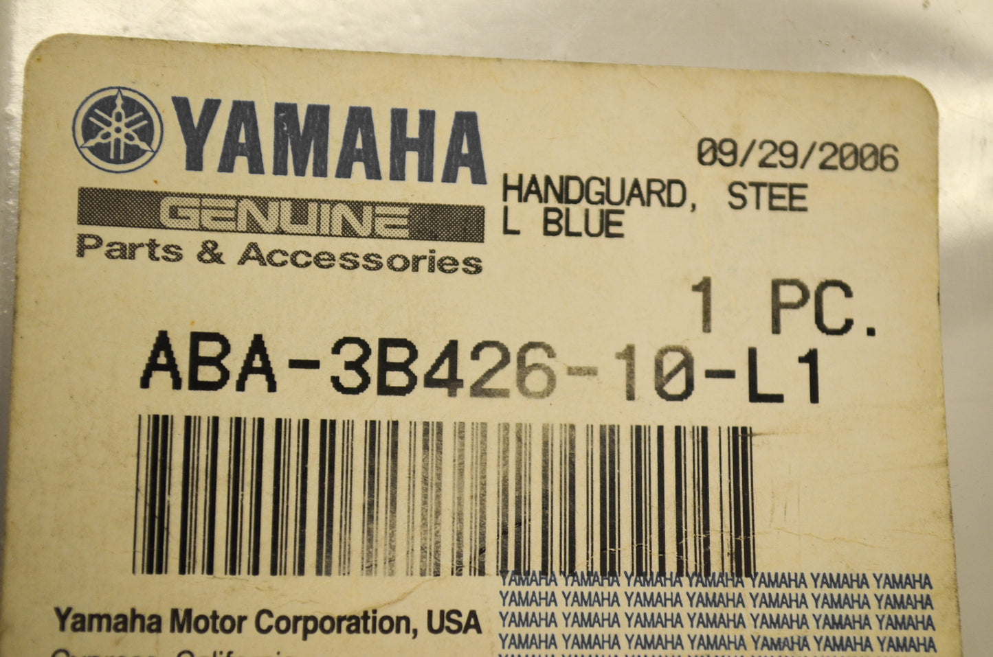 New OEM Yamaha ABA-3B426-10-L1 Hand Guard Kit NOS