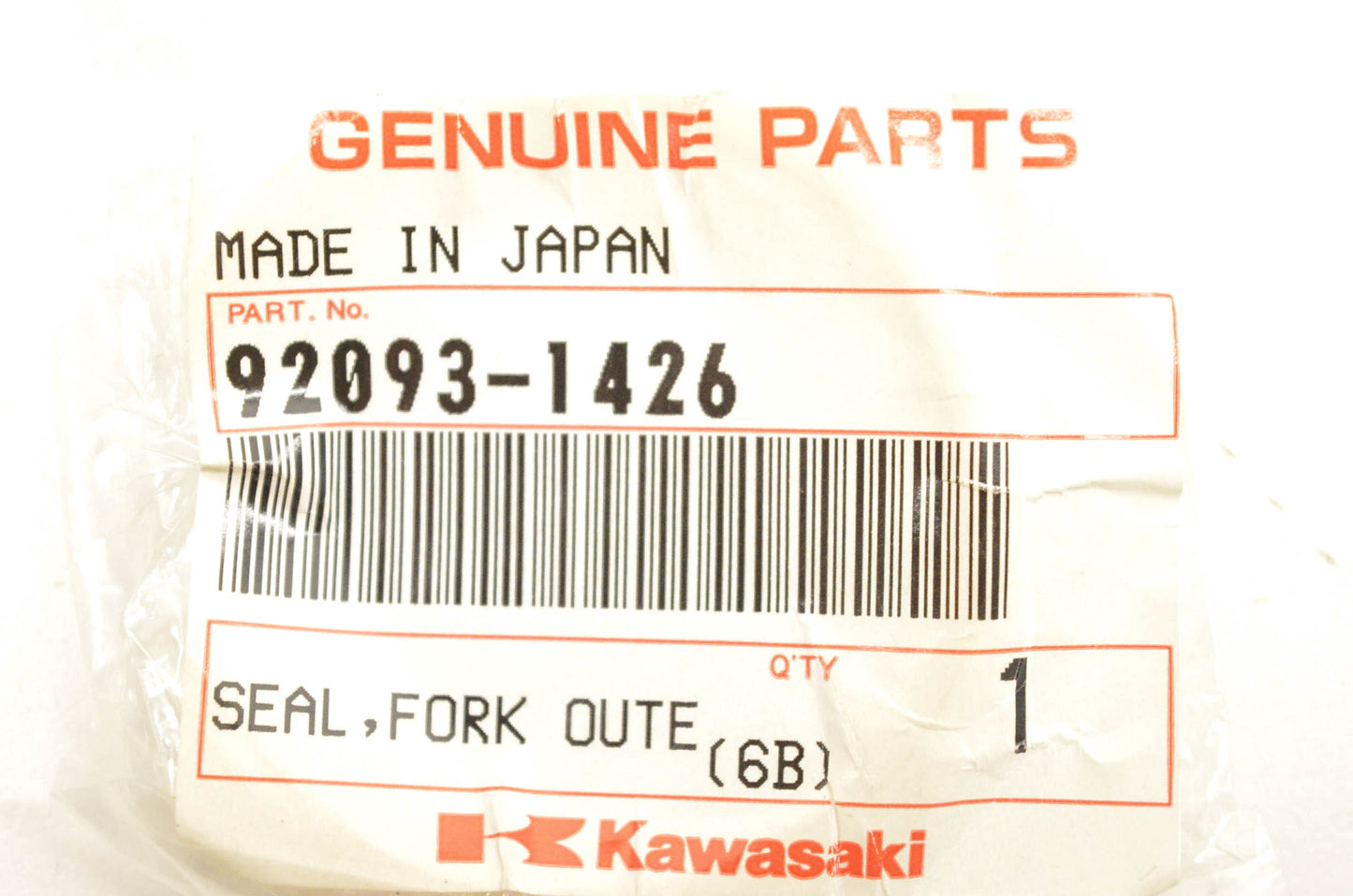 New OEM Kawasaki 92093-1426 Fork Tube Seal NOS