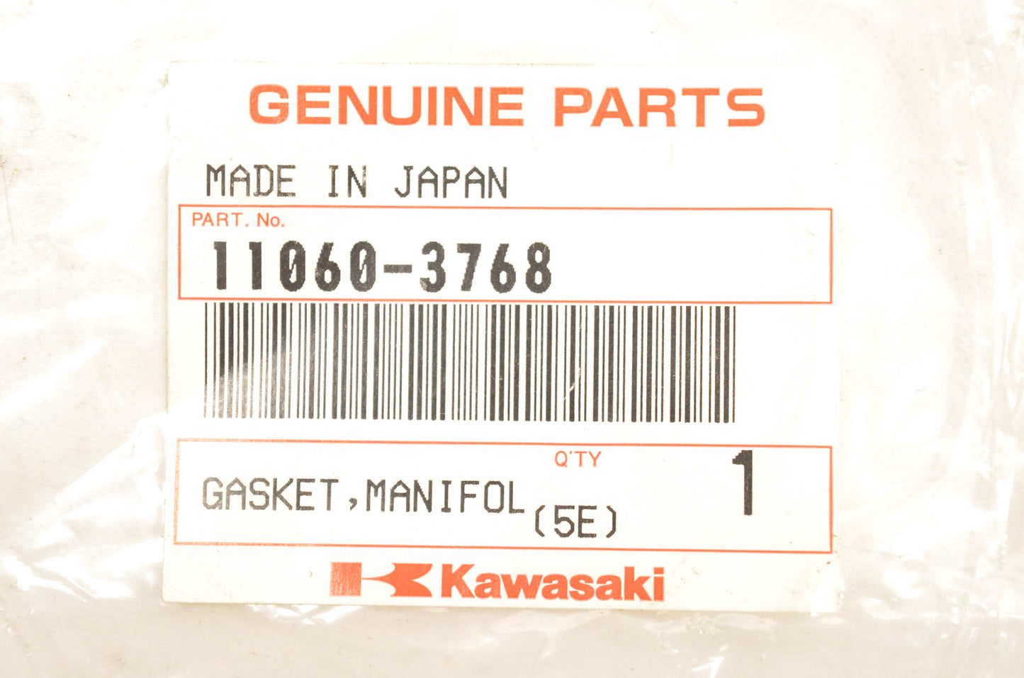 New OEM Kawasaki 11060-3768 Manifold Gasket NOS