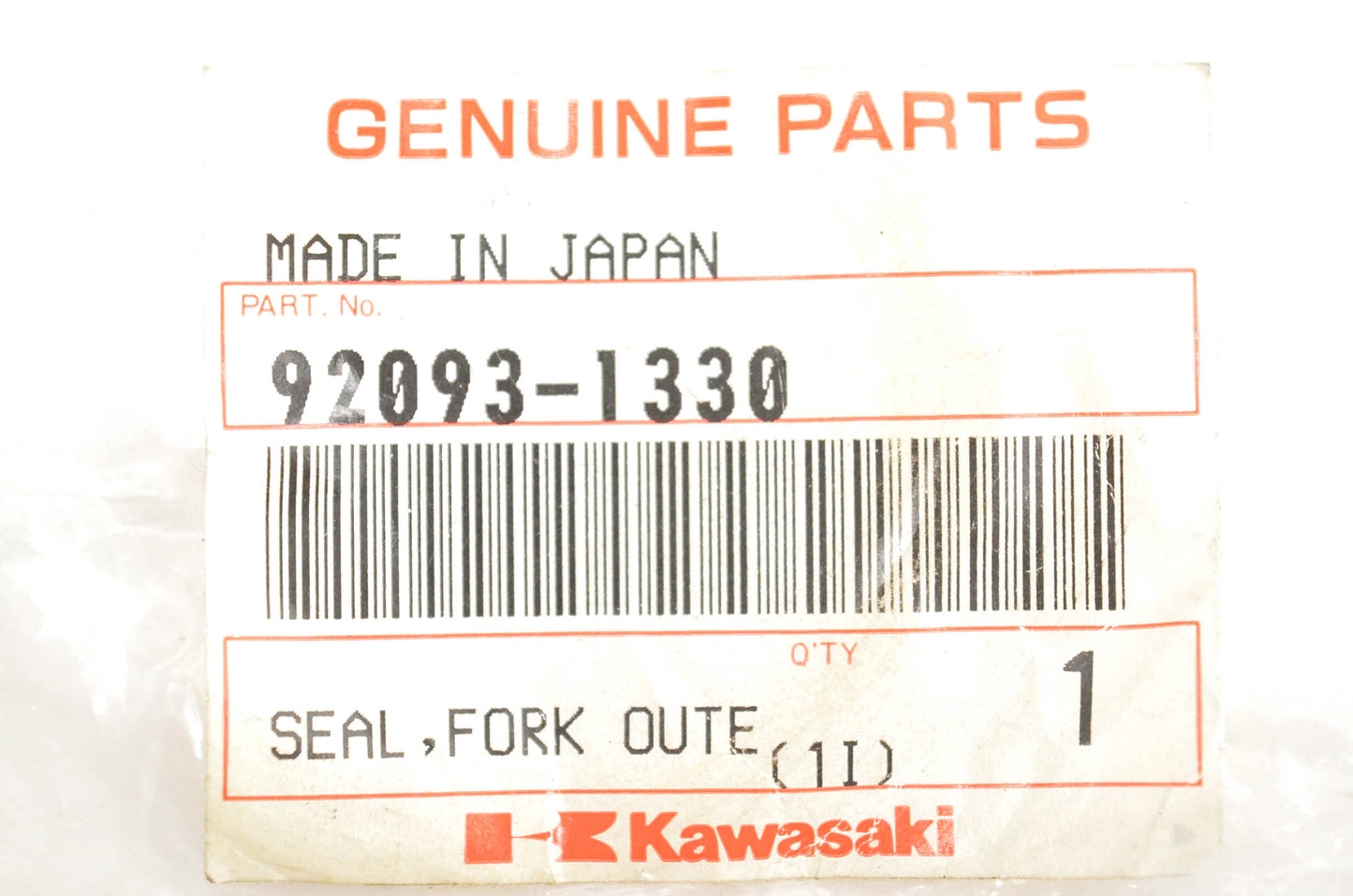 New OEM Kawasaki 92093-1330 Outer Fork Seal NOS