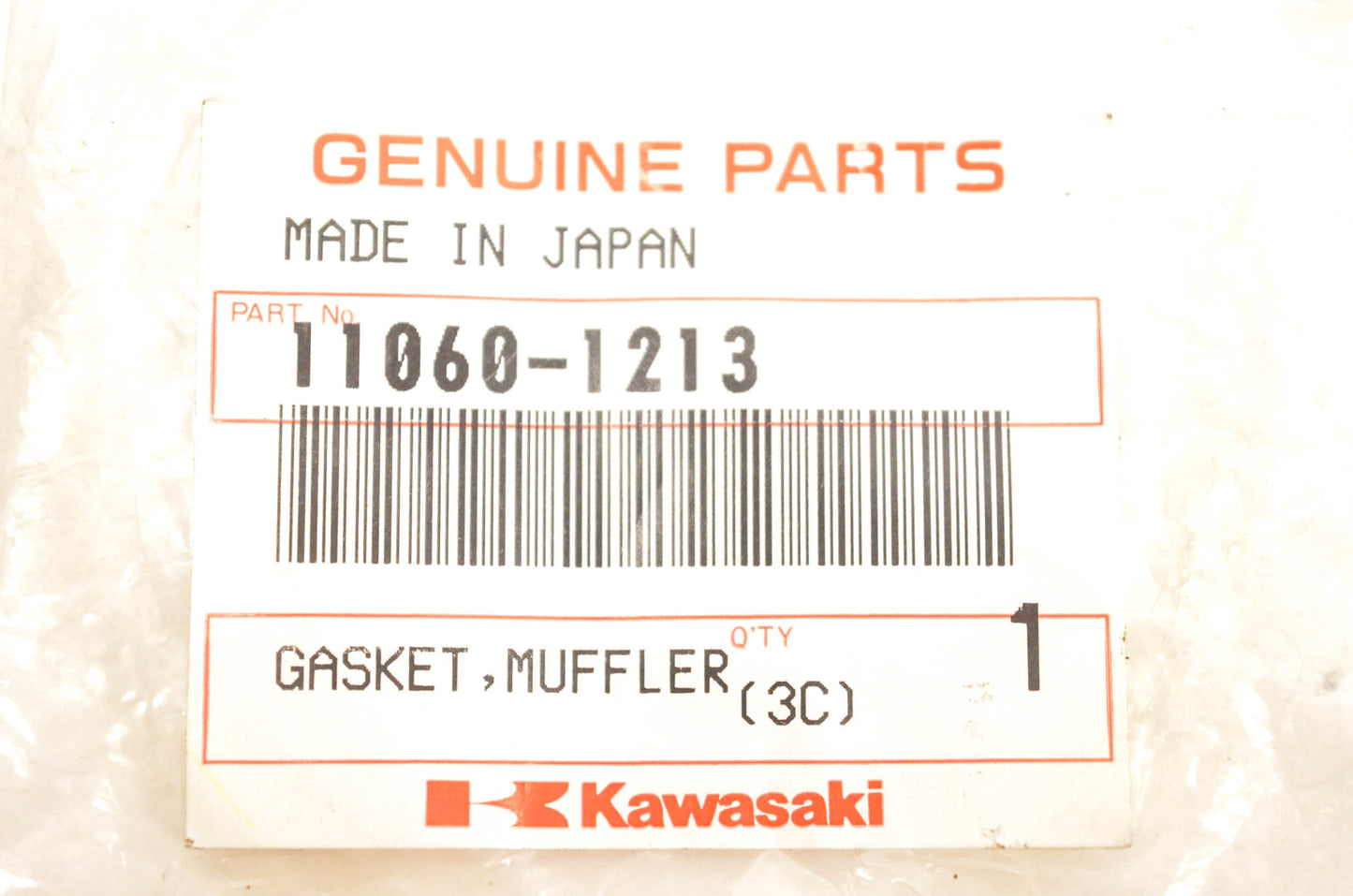 New OEM Kawasaki 11060-1213 Muffler Gasket NOS