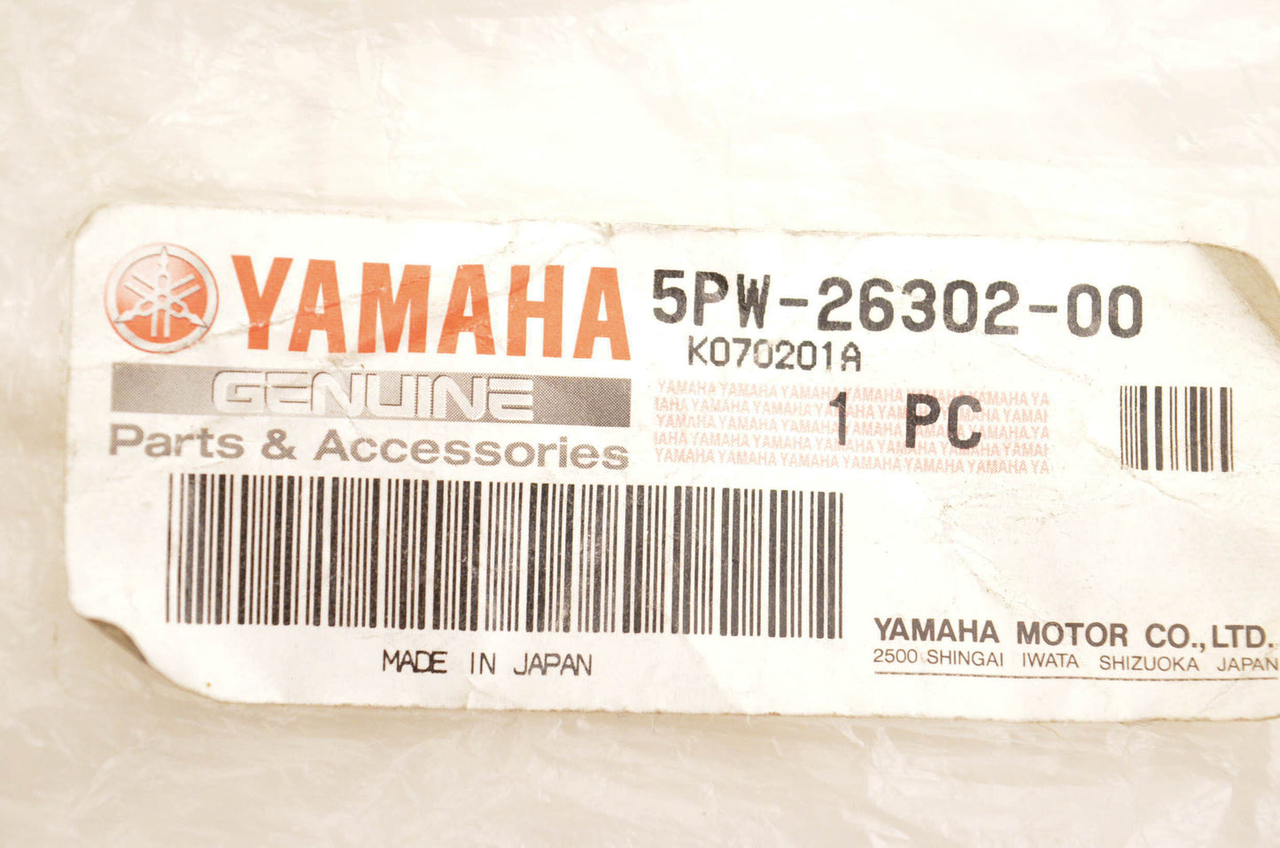 New OEM Yamaha 5PW-26302-00-00 Throttle Cable NOS