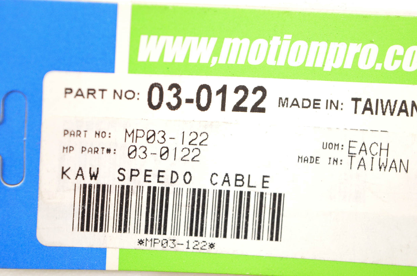 Motion Pro 03-0122, MP03-122 Kawasaki Speedometer Cable NOS