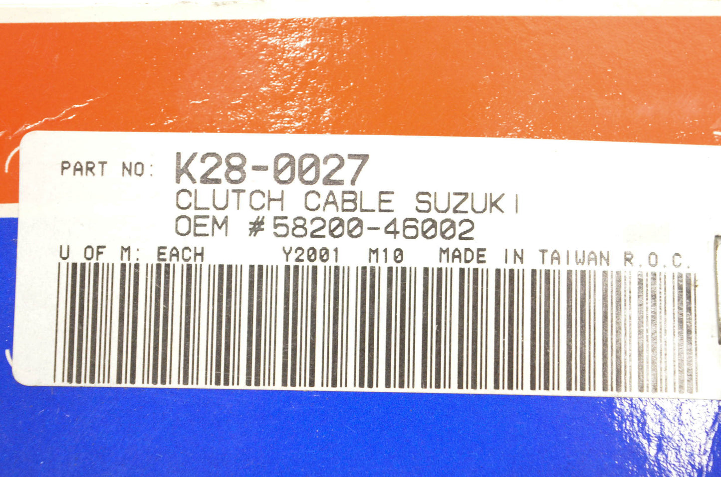 Parts Unlimited K28-0027, 58200-46002 Clutch Cable NOS