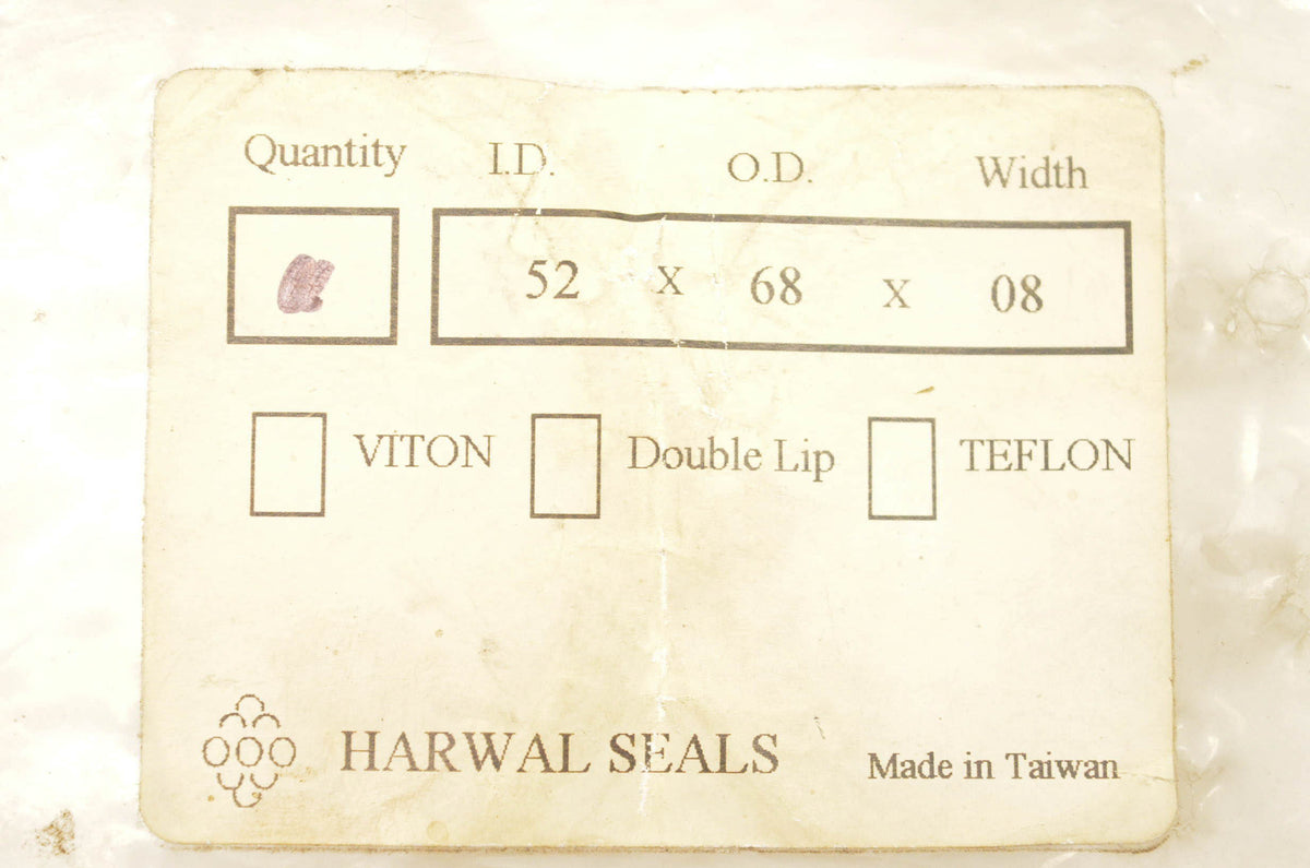 Harwal 52X68X08 Seal NOS