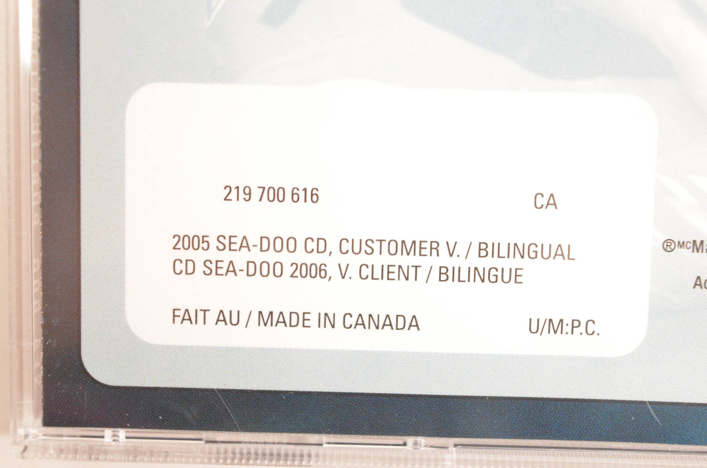 Sea Doo 219700616 2005 Technical Publications Customer Version CD-ROM