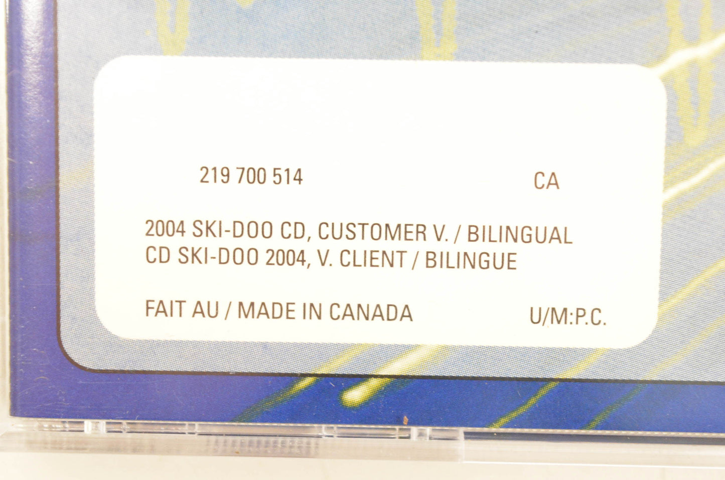Ski Doo 219700514 2004 Technical Publications Customer Version CD-ROM