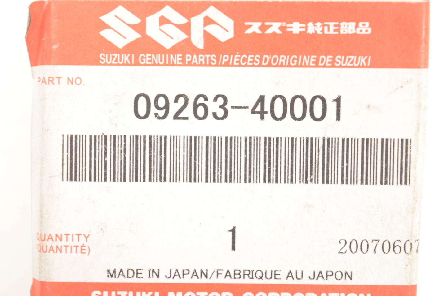 New OEM Suzuki 09263-40001 Bearing NOS