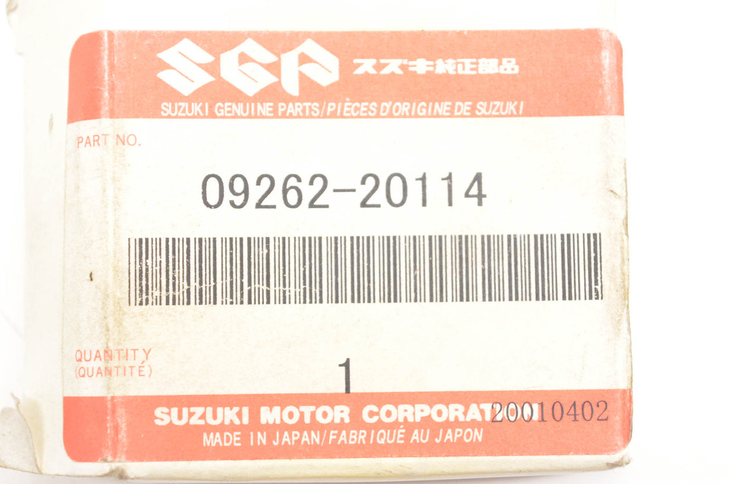 New OEM Suzuki 09262-20114 Bearing NOS