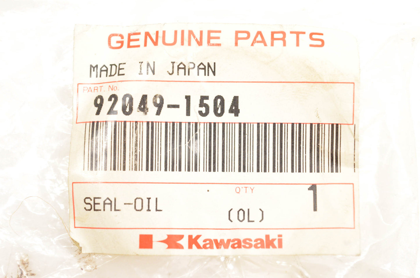 New OEM Kawasaki 92049-1504 Oil Seal NOS