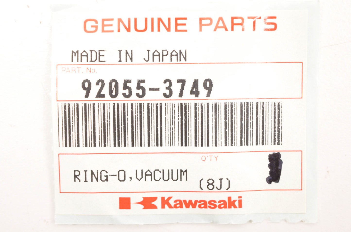 New OEM Kawasaki 92055-3749 Vacuum O Ring Qty 3 NOS