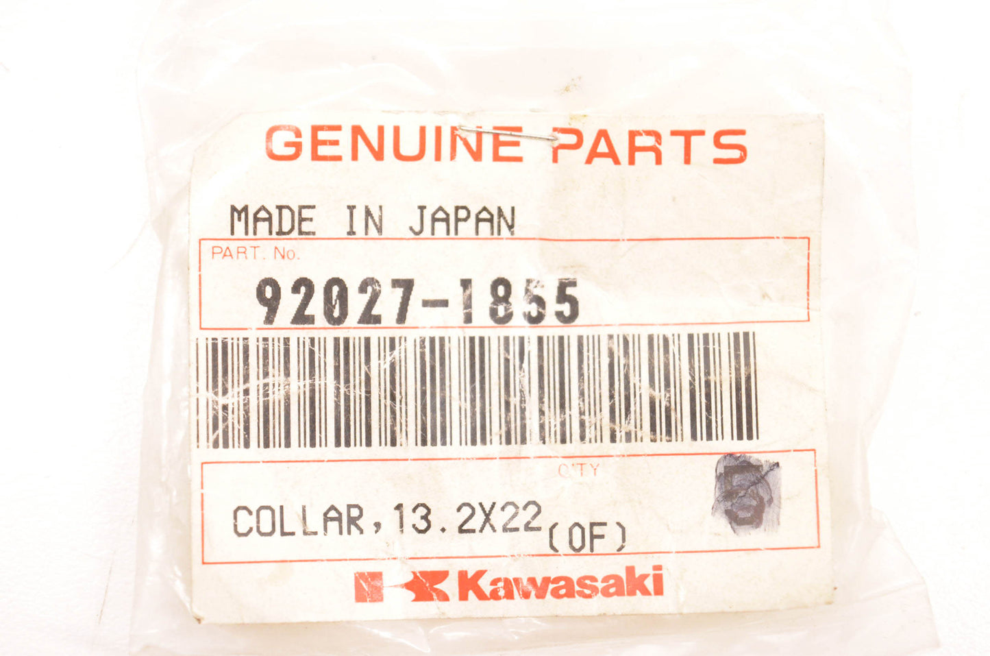 New OEM Kawasaki 92027-1855 Collar 13.2x22 NOS