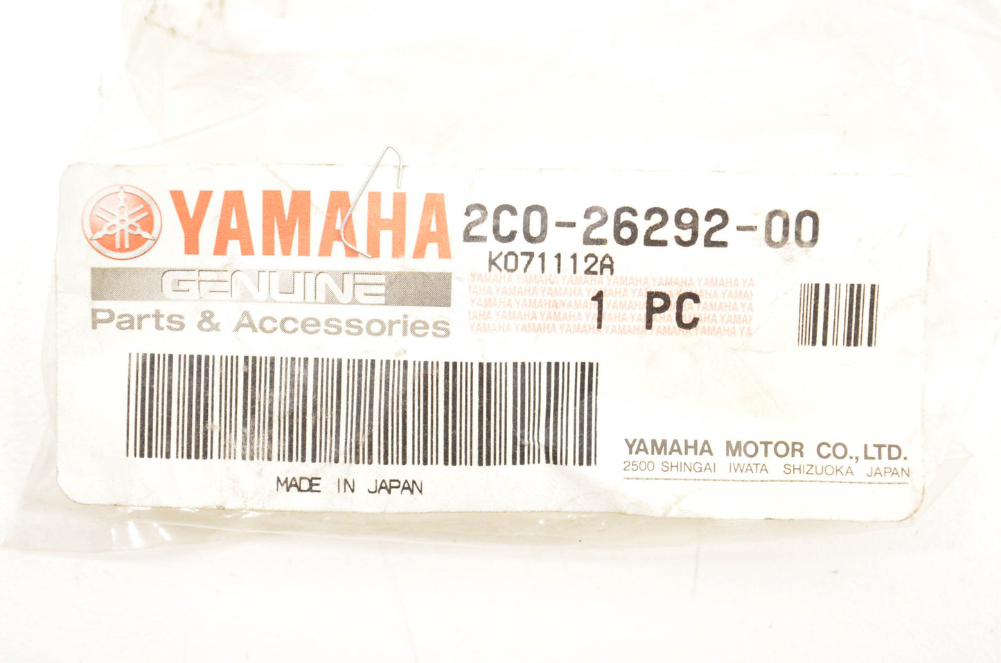 New OEM Yamaha 2C0-26292-00-00 Stay NOS