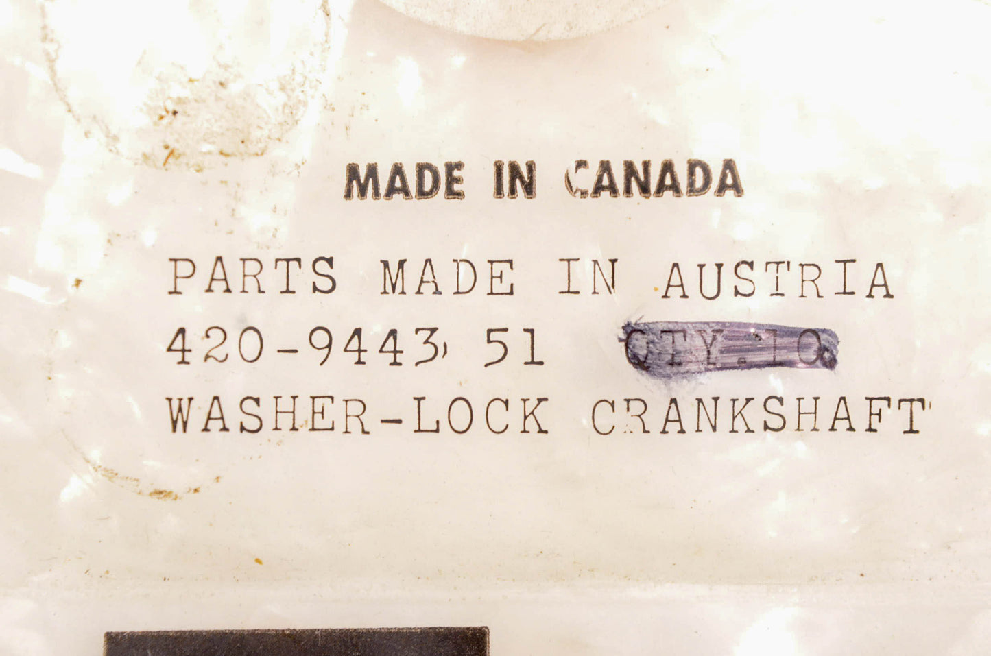 OEM Ski-Doo 420944351, 420-9443-51 Washer