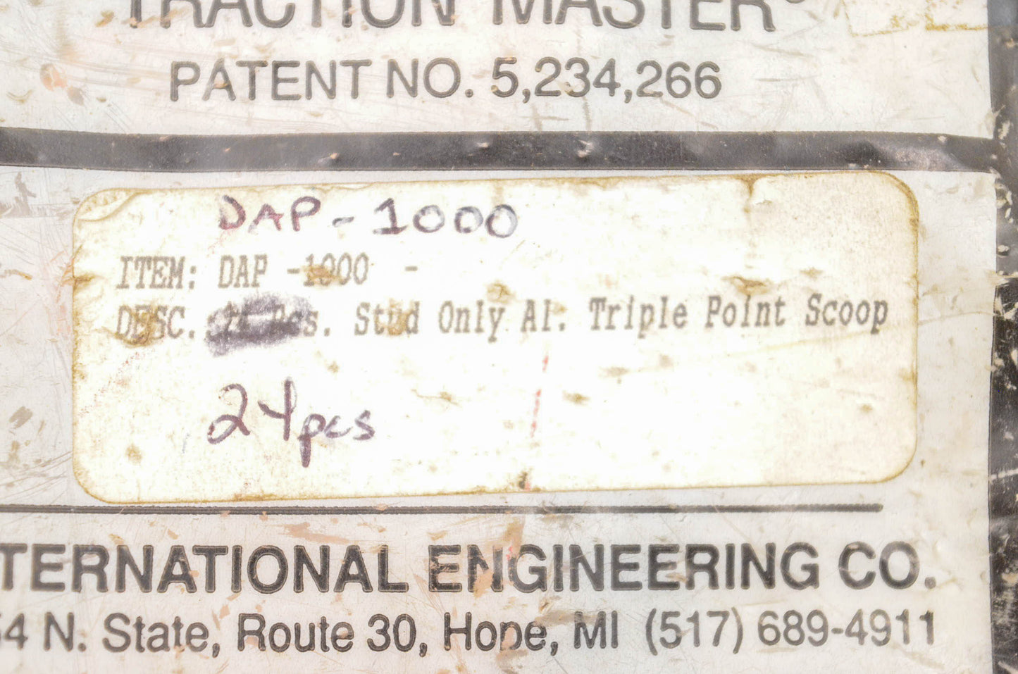 Woody's DAP-1000 Triple Point Scoop Backers Qty 24 NOS