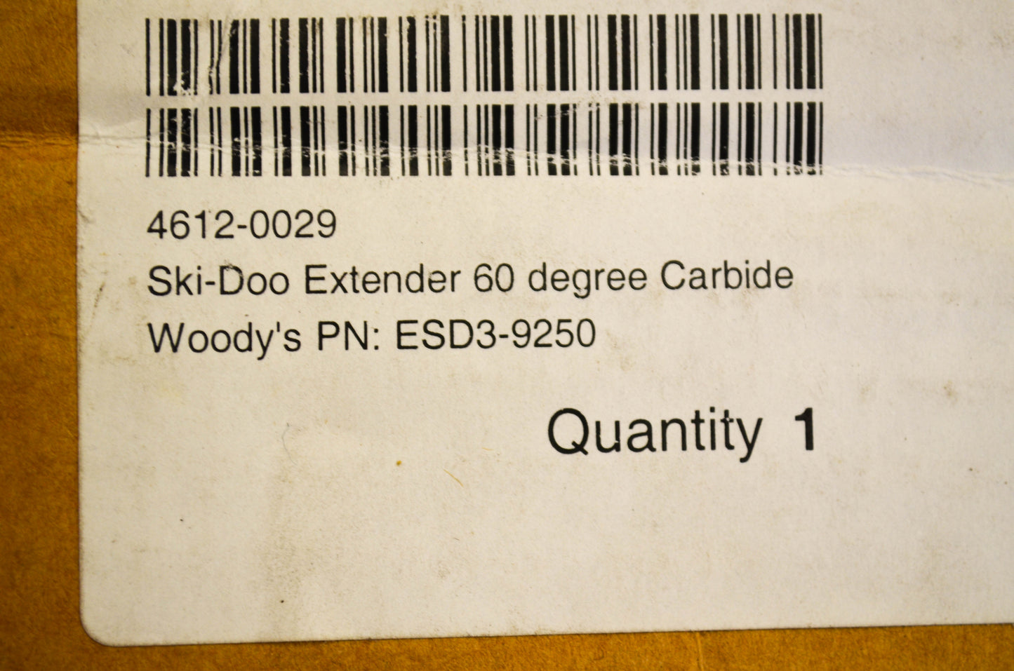 Woodys ESD3-9250, 4612-0029 60 Degree Carbide Runners NOS