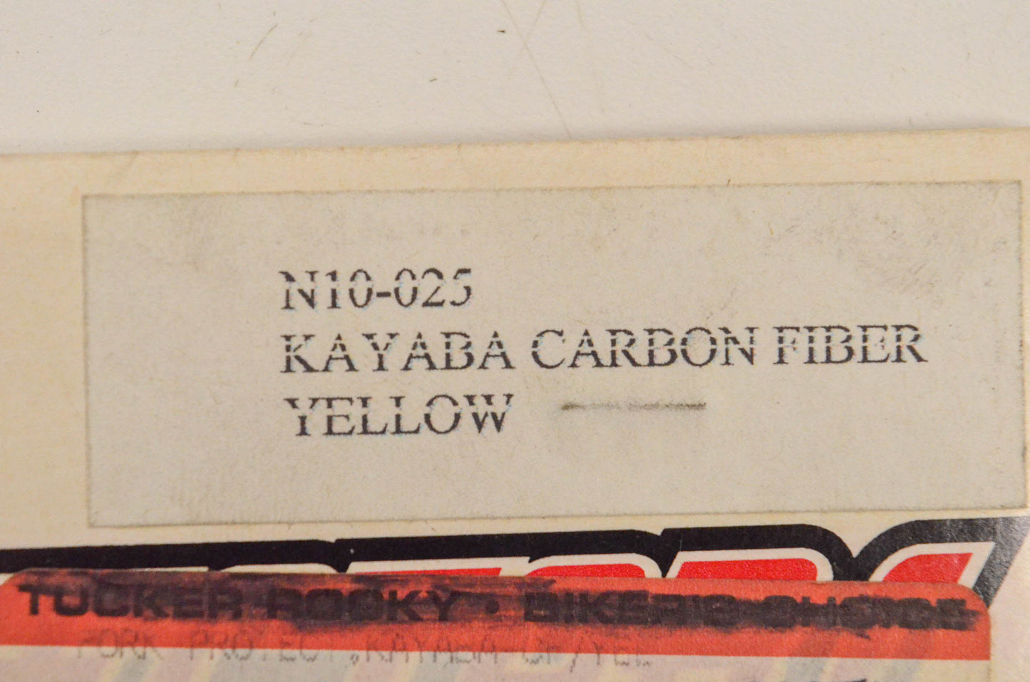 N-Style N10-025 Fork Protectors Kayaba Carbon Fiber Yellow NOS