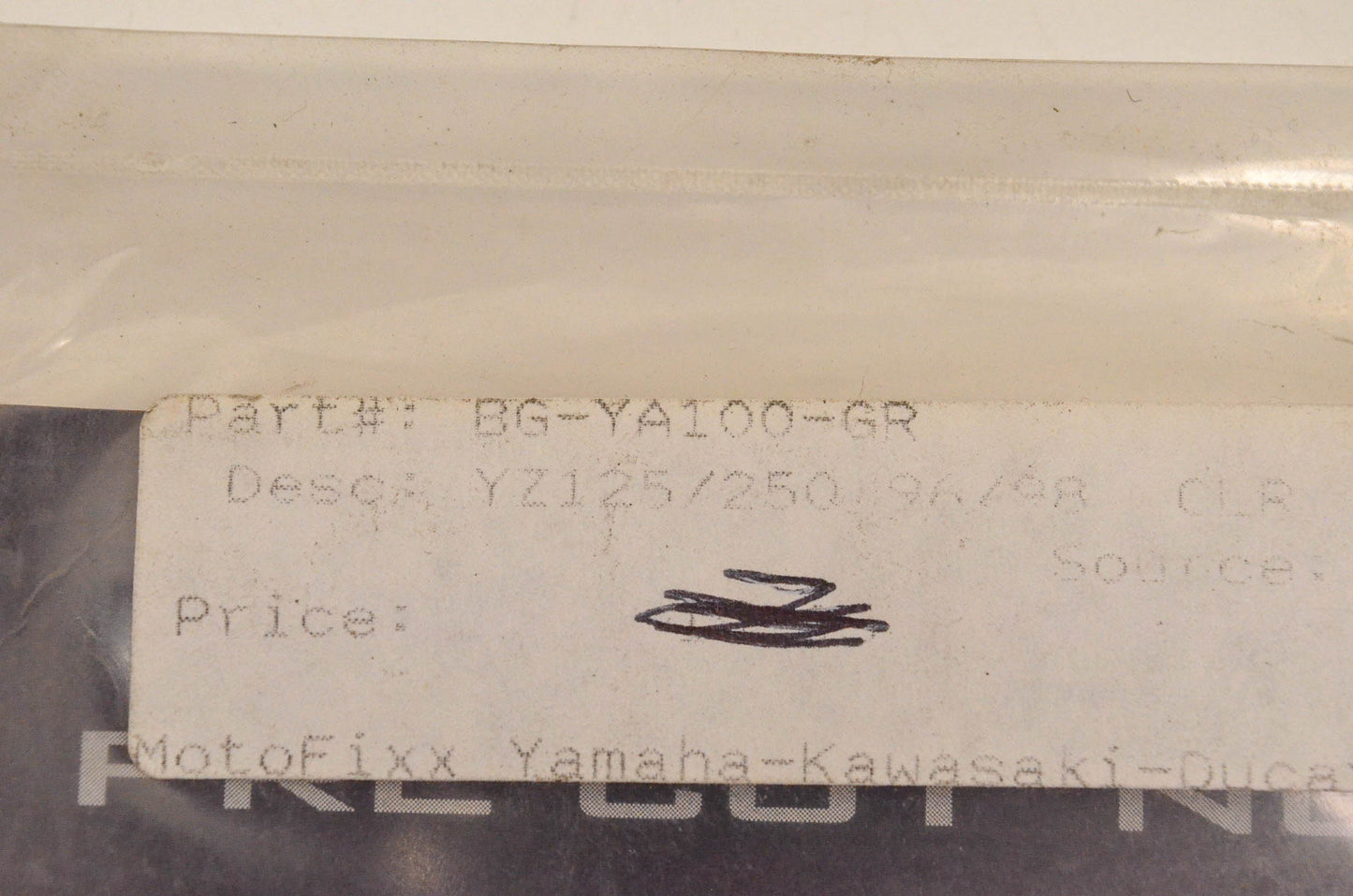 One Industries BG-YA100-GR Pre Cut Number Plate Backgrounds Green NOS