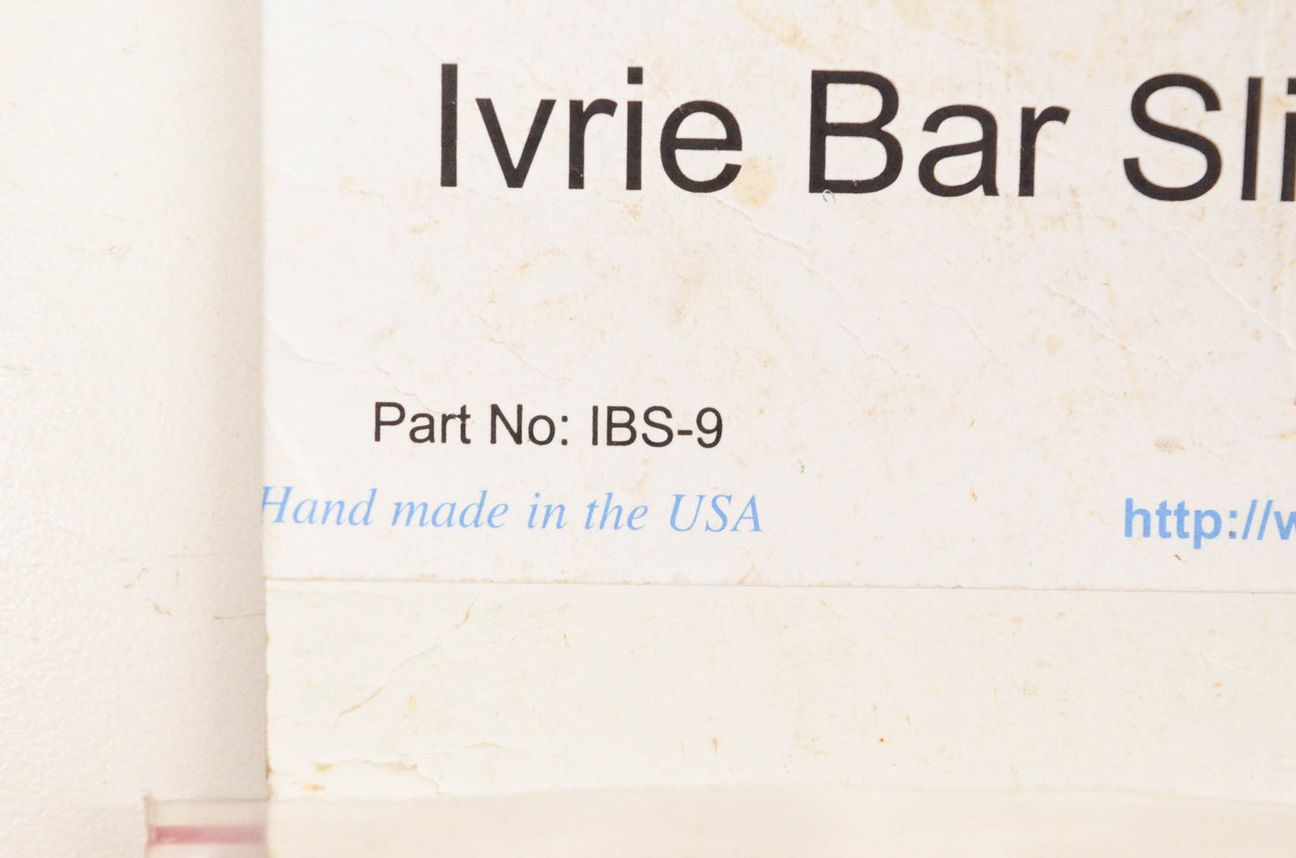 Intuitive Race Products IBS-9, 135-310 Ivrie Bar Slider Kit NOS