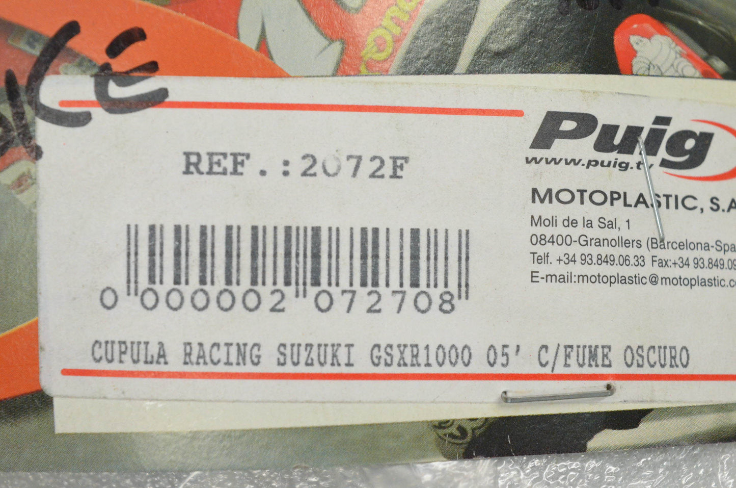 Puig 2072F Windshield Dark Smoke NOS