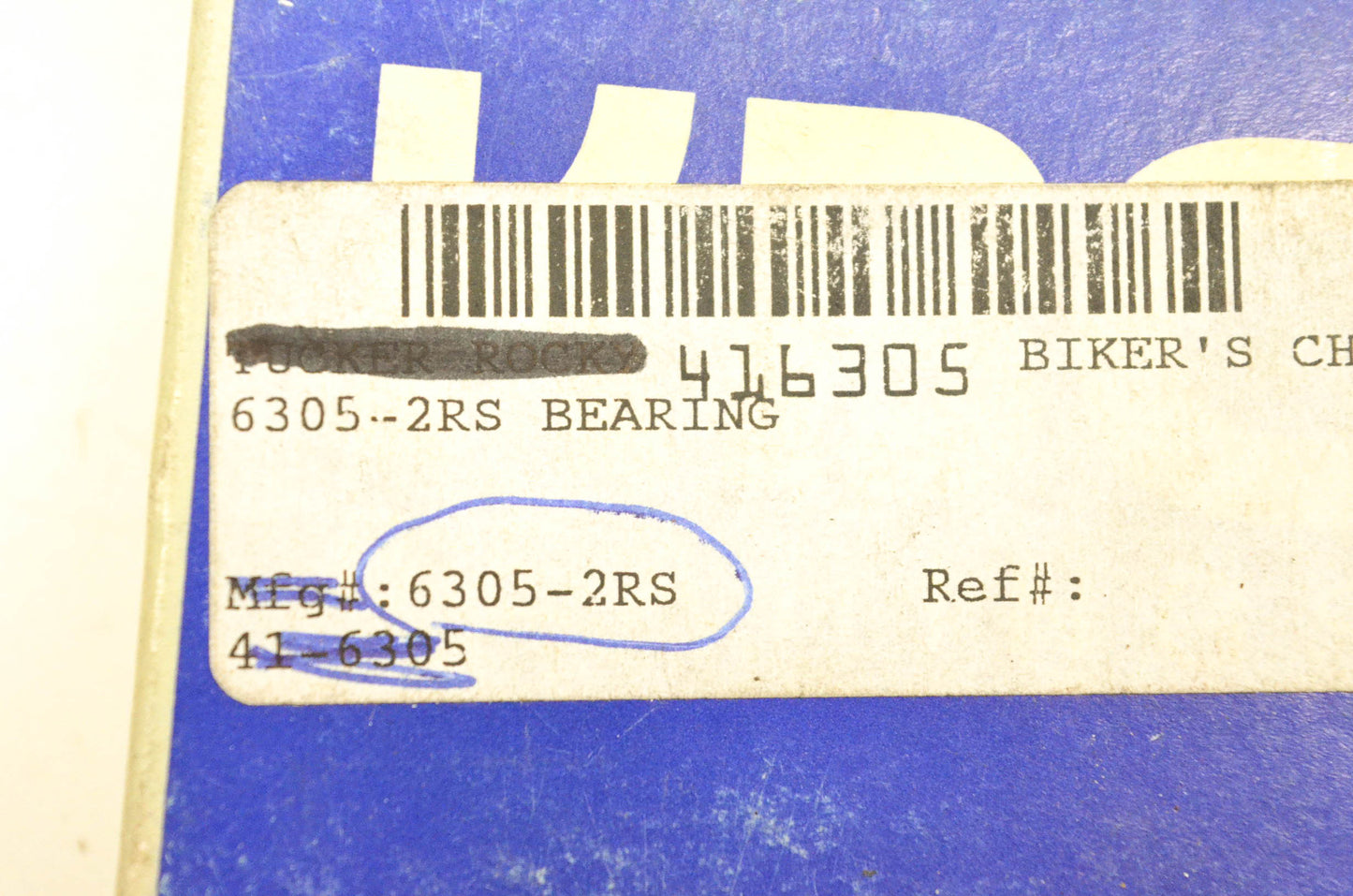KBC Bearings 6305DD, C3G14 Ball Bearing NOS